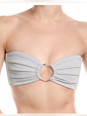Montce Tori Bandeau bikini top in Disco Sparkle